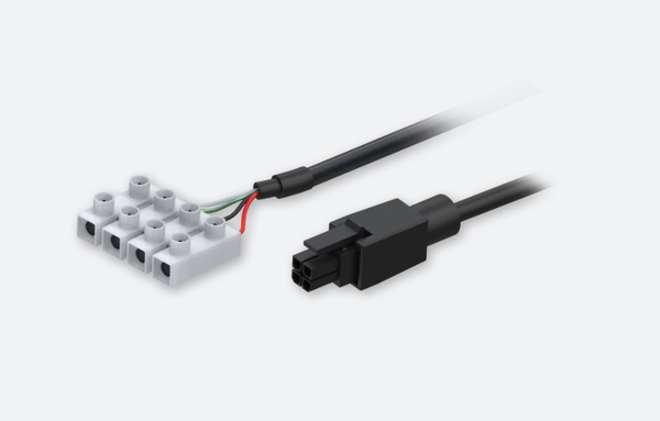 Power cable with 4-way screw terminal, 2m